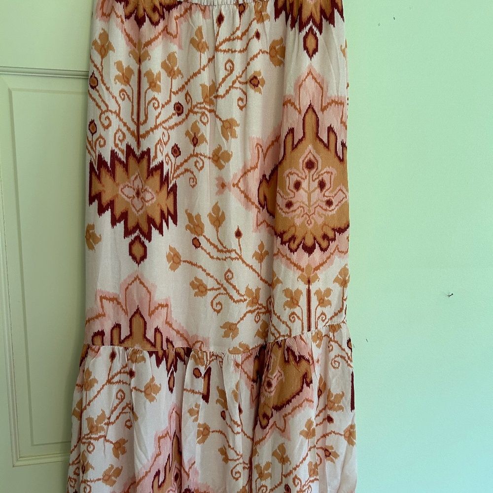 Spartina 449 maxi tiered print skirt S
